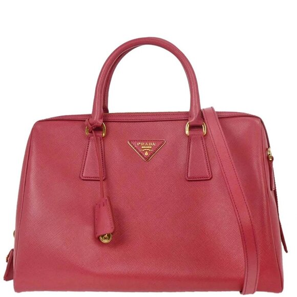 Prada Pink Leather 2way Handbag 12/113 144730 - Picture 1 of 10